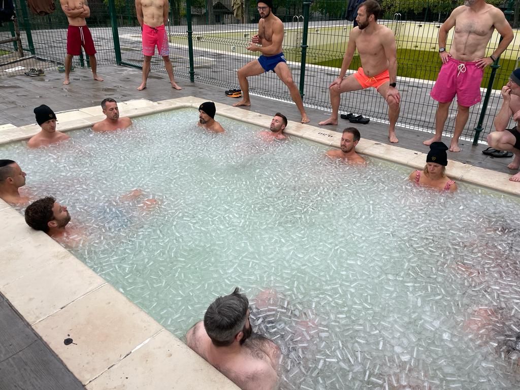 Picture of Esther taking a dip in Poland